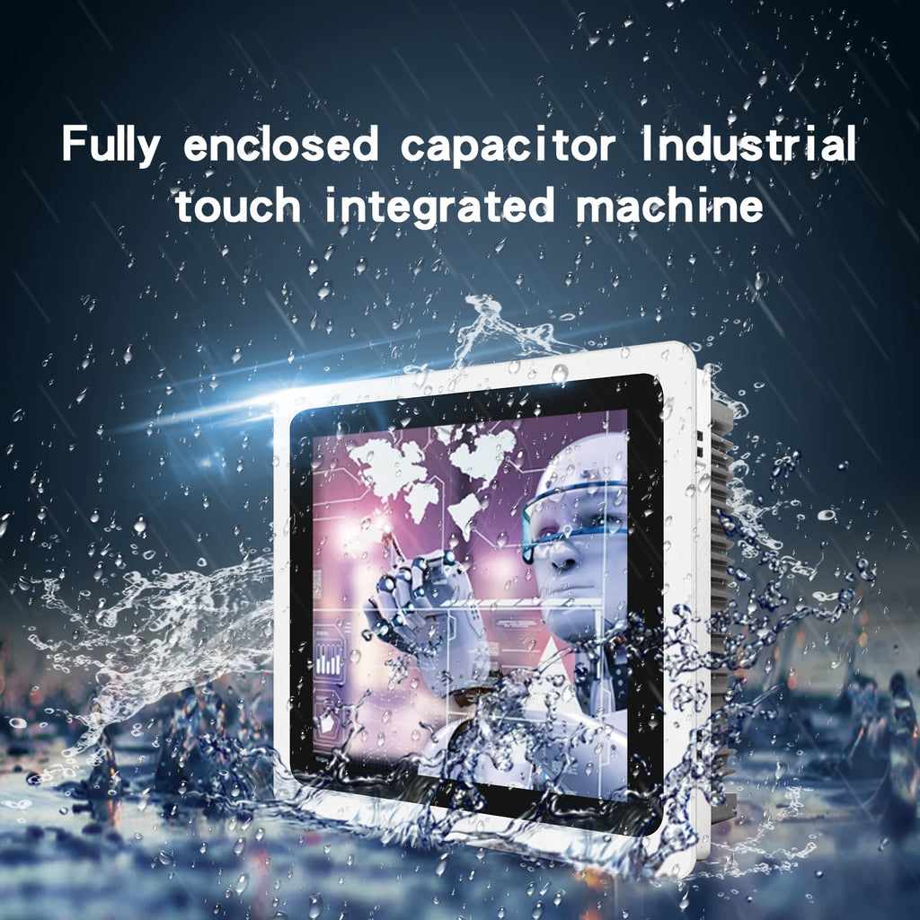 17/19 Inch Capacitive Touch Tempered Glass Touch Panel 8G+128G PC Fully Enclosed Industrial Control Machine All in One Monitor