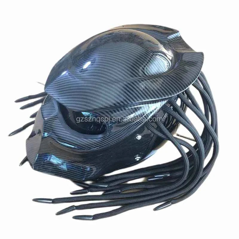 Evo Style LED Full Face  Fiberglass Reinforced Plastic Cascos Para Moto Motorcycle Helmet FRP LED Light