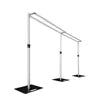 Wintina 10x20FT Adjustable Double Crossbar Heavy Duty Backdrop Stand Metal Wedding Arch for Wedding Decoration,Event