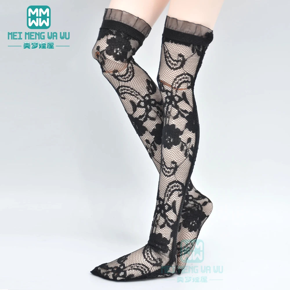 BJD Accessories for 1/3 BJD SD DD Doll Fashion Striped Socks, Reticulated Stockings, Lace Stockings