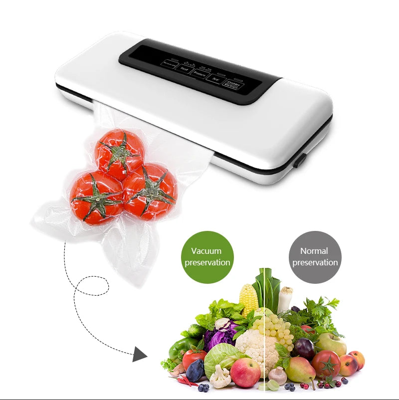 BioloMix Vacuum Sealer, Automatic Food Saver Machine for Food Preservation, Dry & Wet Mode for Sous Vide, 10 Vacuum Sealing Bags