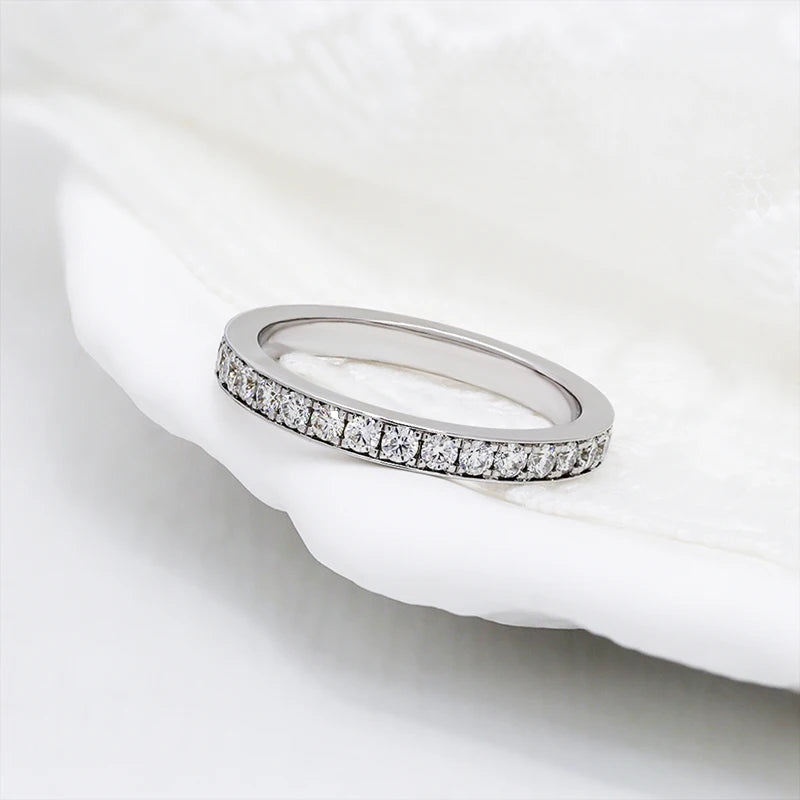 Paston Custom Jewelry DEF VVS Moissanite Ring Band Crown Design Women Fine Jewelry Ring Set for Daily Wear