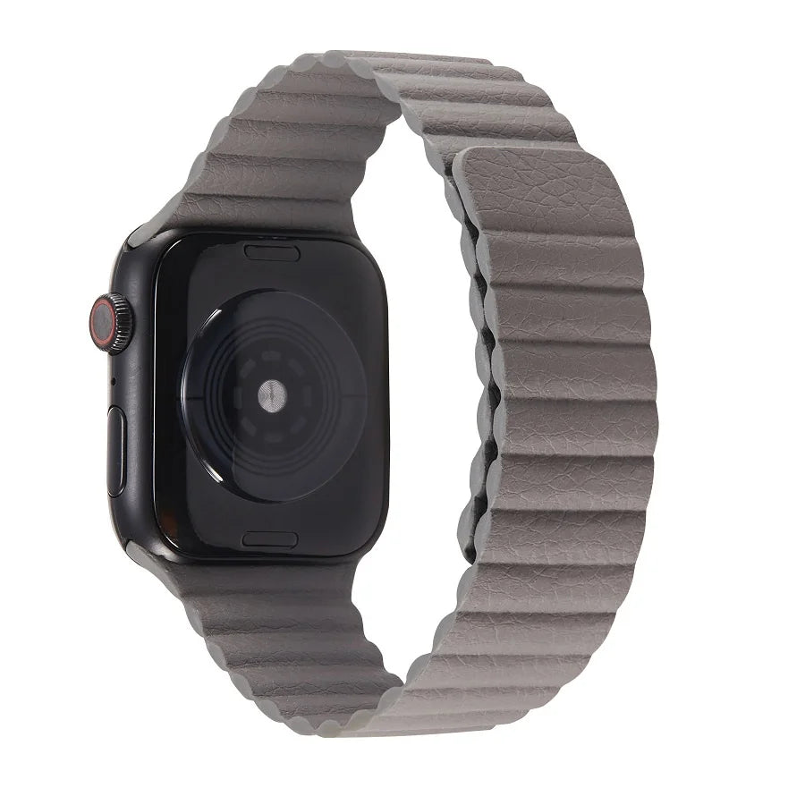 Dropshopping Leather Links for IWatch Band 45mm 41mm 44mm 40mm Magnetic Loop Bracelet for Iwatch Series 8 7 SE 6 5 4 3 Strap