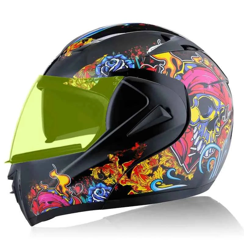 Ece DOT Flip Helmet Full Face Modular Helmet Motorcycle Casco Bicicleta Windproof Anti-fog Motorcycle Helmet Bike Motorcycle