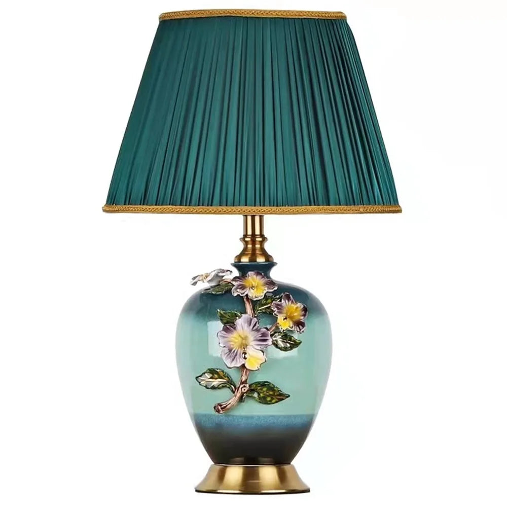 Modern Table Lamps Enamel Ceramic Desk Lighting LED for Home Creative Hotel Bedroom Decoration