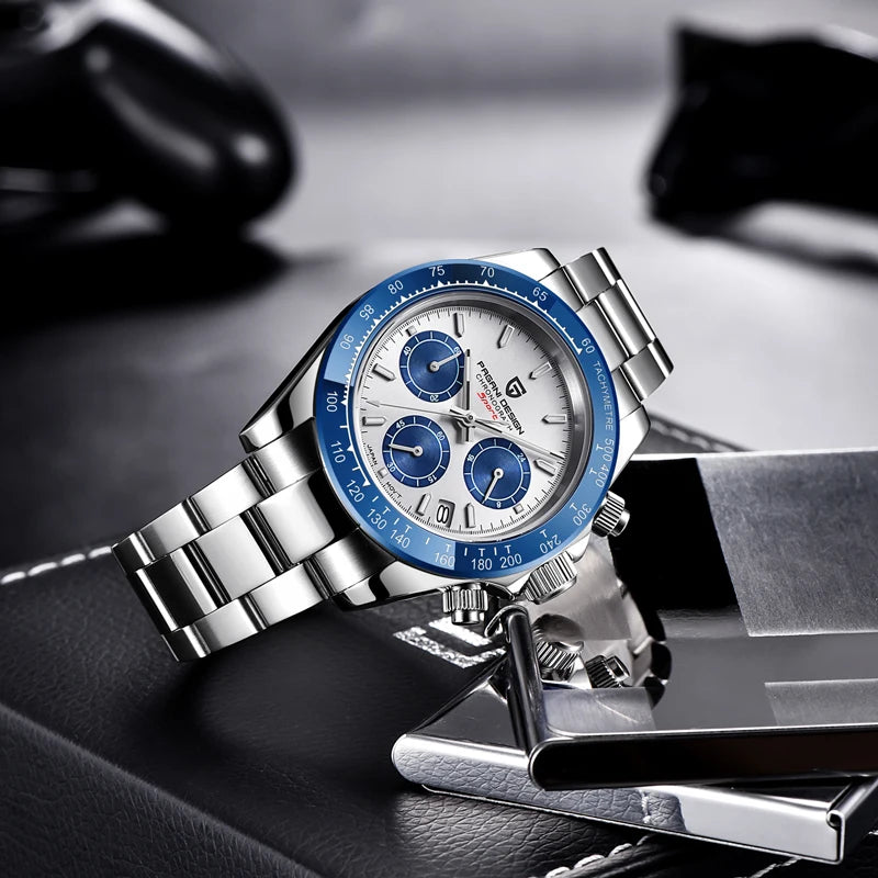 New PAGANI DESIGN Watches Men Luxury Chronograph Sport Quartz Wristwatch 2024Male Waterproof Automatic Date Relogio Masculino