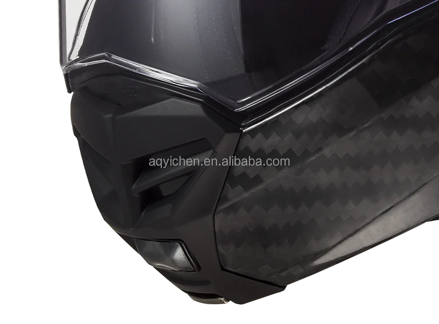 FF901 Original Carbon Fiber Rear Flip Helmet with Double Lens 180° Uncover DOT Four Seasons Compatible Fiber 6K for Motorcycles