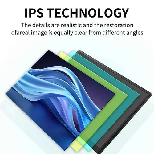 10.5 Inch Mini HDR 100%SRGB Ultra-Thin Portable Monitor 1280P Display with 420cd/m2 Brightness IPS LCD Laptop Screen Extender