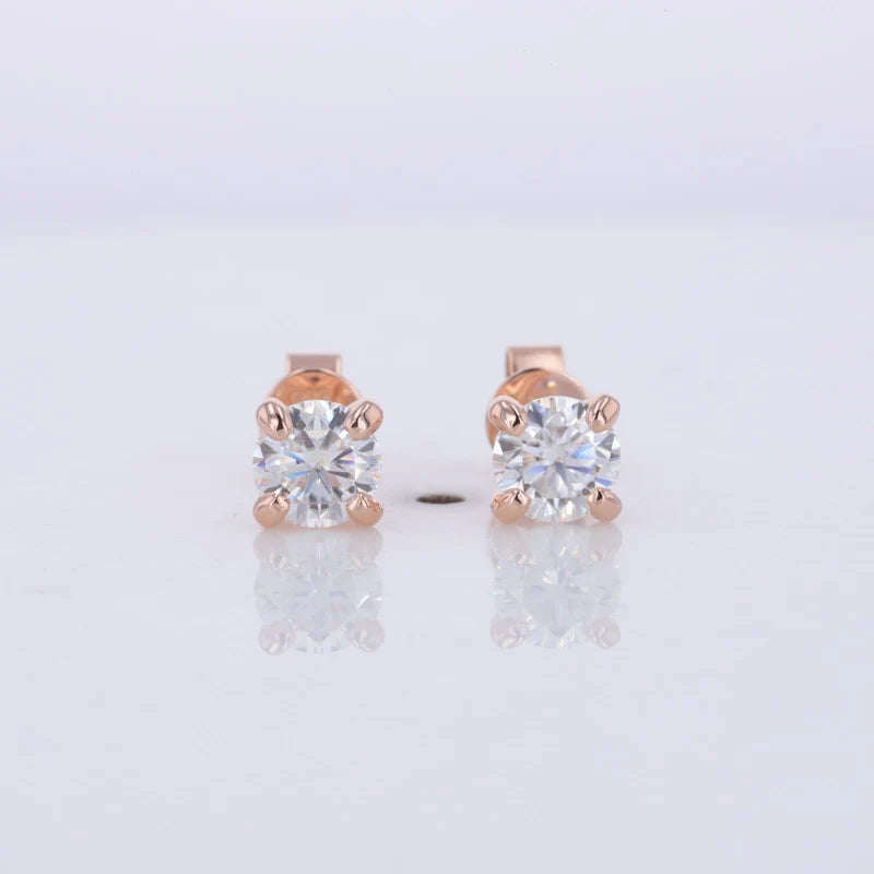 Starsgem 14k Gold Moissanite Earrings Stud 8mm 7mm 6mm 5mm Man Made Diamond Trendy Stud Earrings.