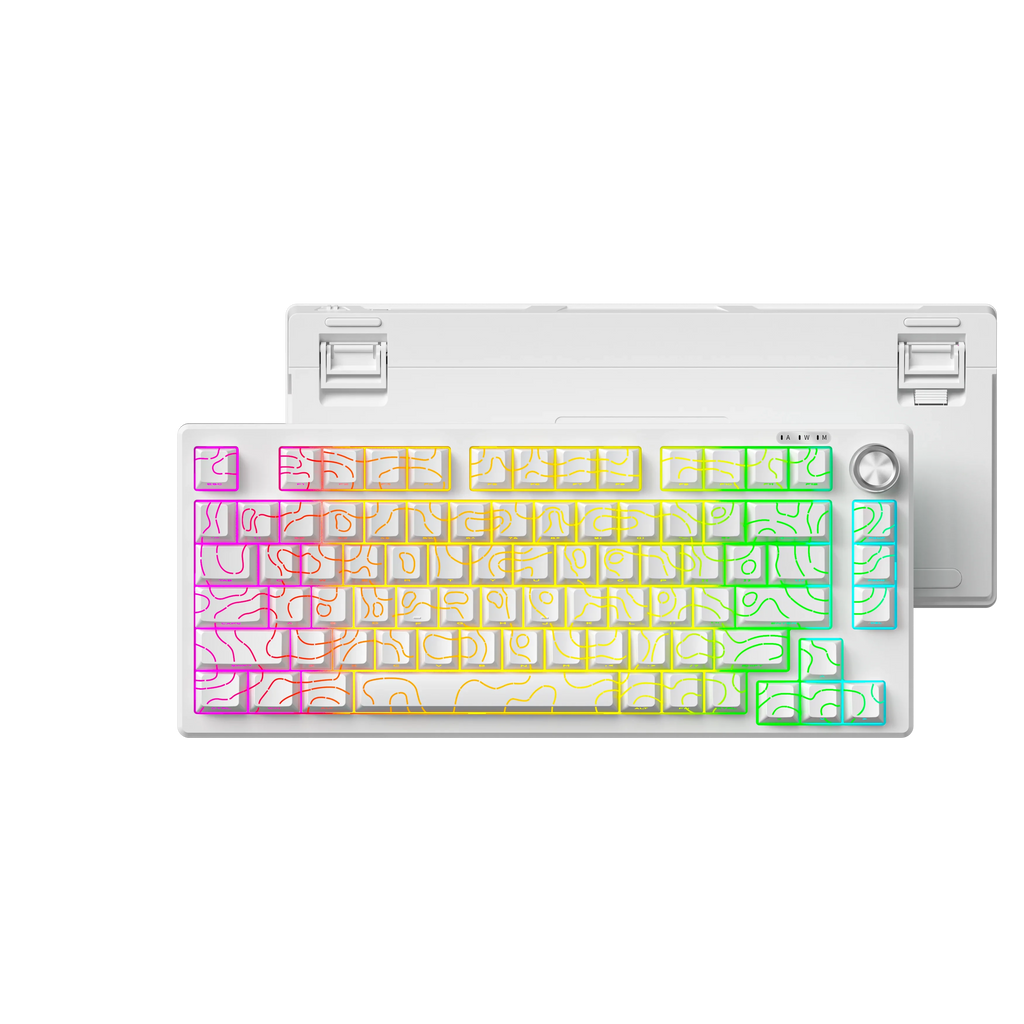 FURYCUBE IP75 Wired Mechanical Feel Keyboard RGB 19-Key Anti-Ghosting Multifunctional Smart Knob Fit for Daily Gaming Keyboard