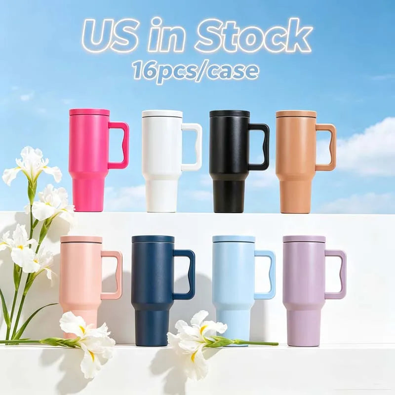 Us in Stock 40 OZ Leak Proof Outdoor Use 40 OZ Tumbler With Handle for Home Office Outdoor Daily Use