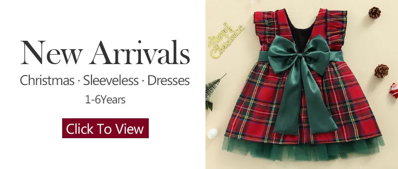 Ma&Baby 6M-6Y 2024 Christmas Red Dress For Girls Toddler Kid Child Plaid Bow Dresses For Girl Xmas Party Princess Costumes