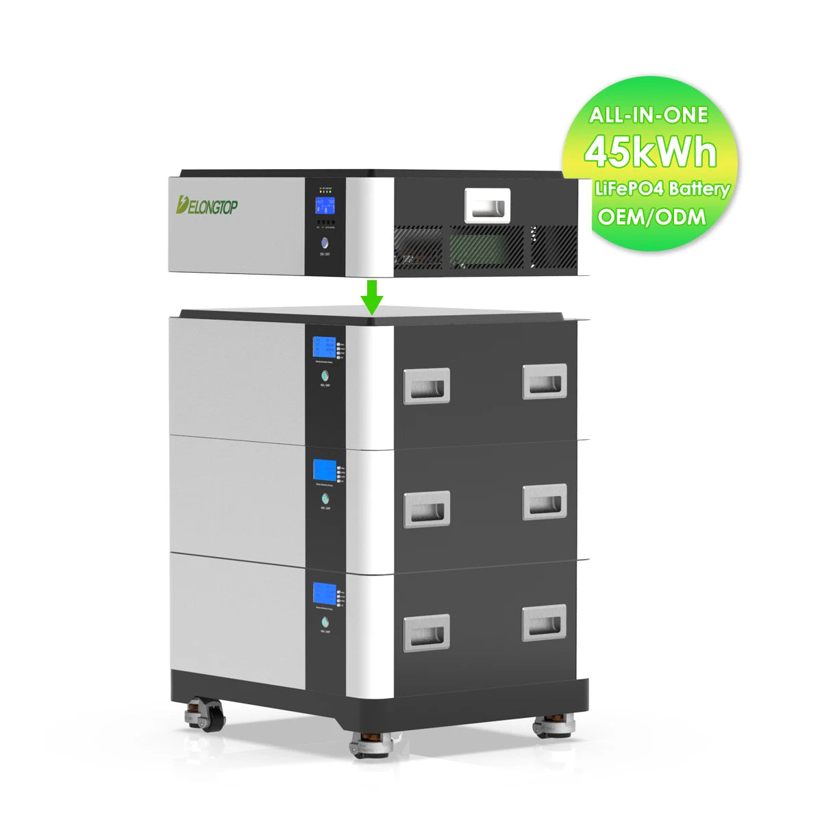 EU DDP 51.2V 314Ah 628Ah 16kWh 32kWh Lithium Battery Home Energy Storage System Renewable Lifepo4 32Kwh All in One Inverter