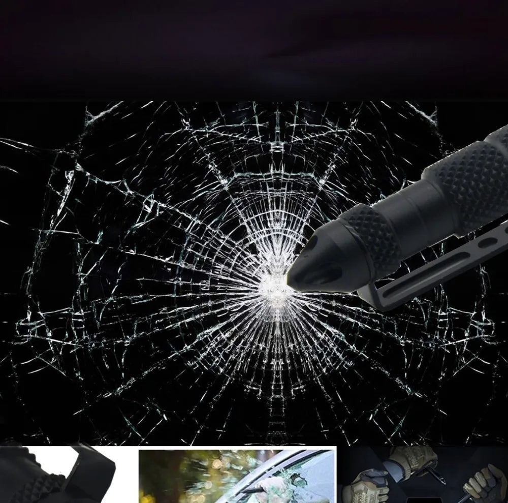 2 PCS Defence Tactical Pen Aviation Aluminum Anti-skid Military Tactical Pen Glass Breaker Pens Selfe Defence EDC Outdoor Tools