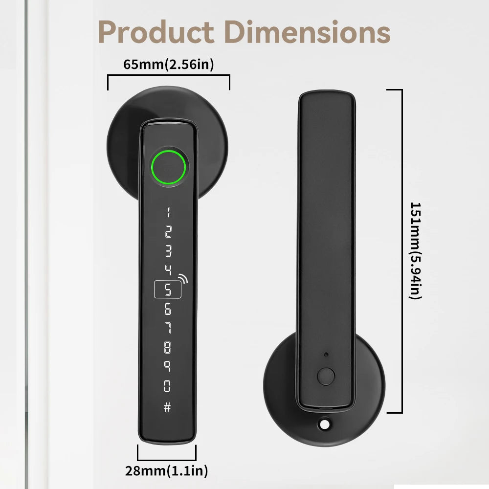 NF Card Fingerprint Unlock Locks Tools Security Key Cutting Machine armor Plate APP Unlocking Door Smart Handle Lock Indoor
