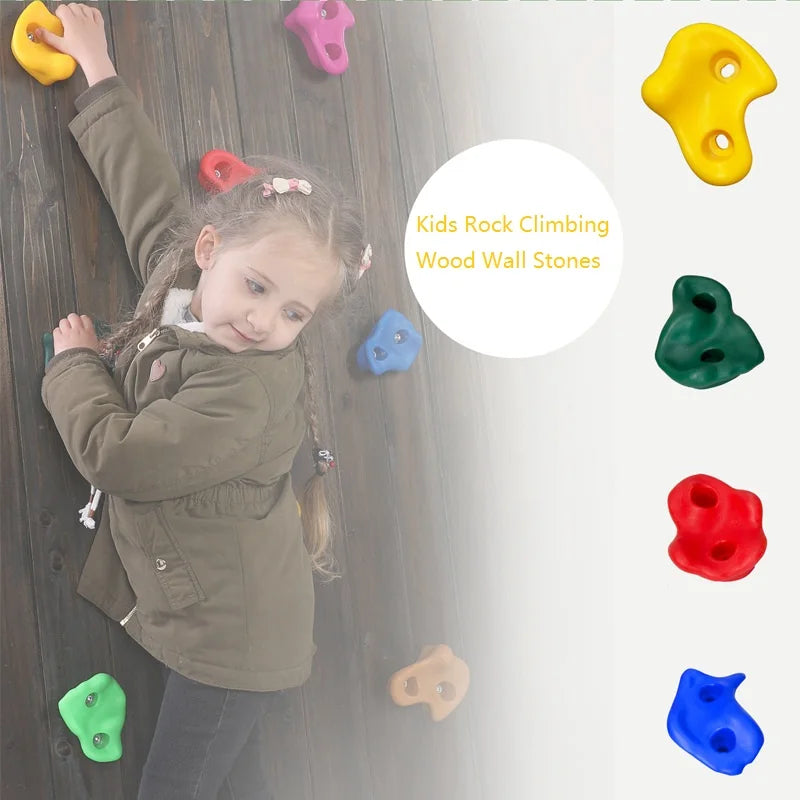 Kids Rock Climbing Games Toys for Children Wall Climbing Stones Child Playground Indoor  Outdoor Rock Wall Climbing Kit