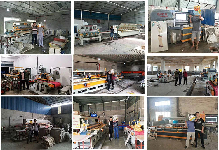 BAOTAO 3KW Stone Grinding Machine for Dining Table Tops with Beveled Edge 2000mm Manual Mode Processing Capacity