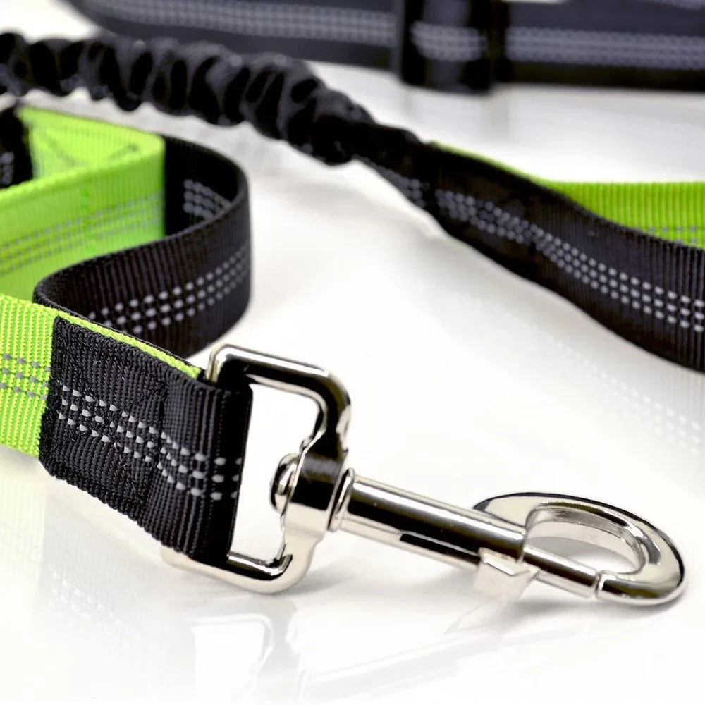 Retractable Dog Leash with Adjustable Waist Rope Hand Free Running Jogging Cycling Big Dogs Pet Elasticity Lead Pet Supplies