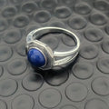 Mikaelson Original S925 Silver Jewelry Fine Ring  for Men Women the Vampire Diaries Inspired Natural Lapis Lazuli Fashion Gift