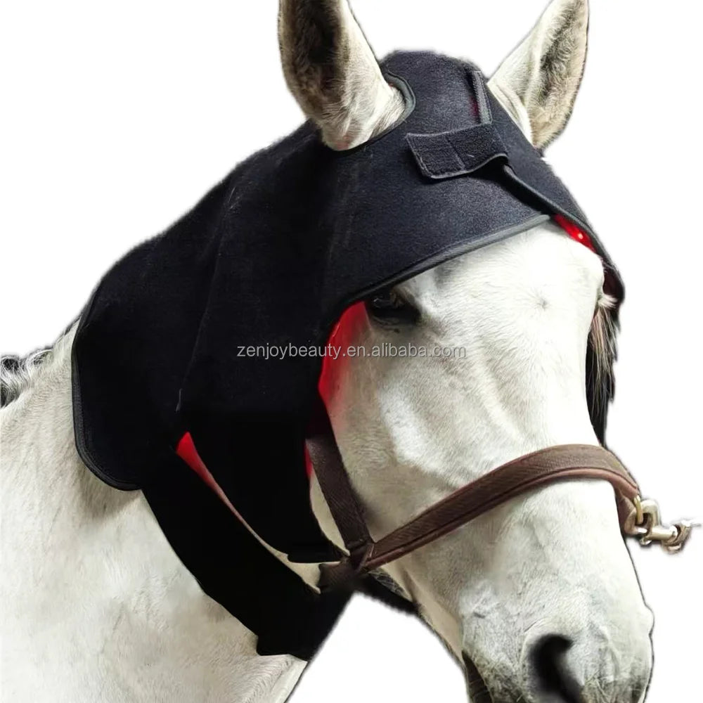2026 Equine LED Red Light Therapy Machine Built-in Battery with Near Infrared Horse Care Product with Poll Cap