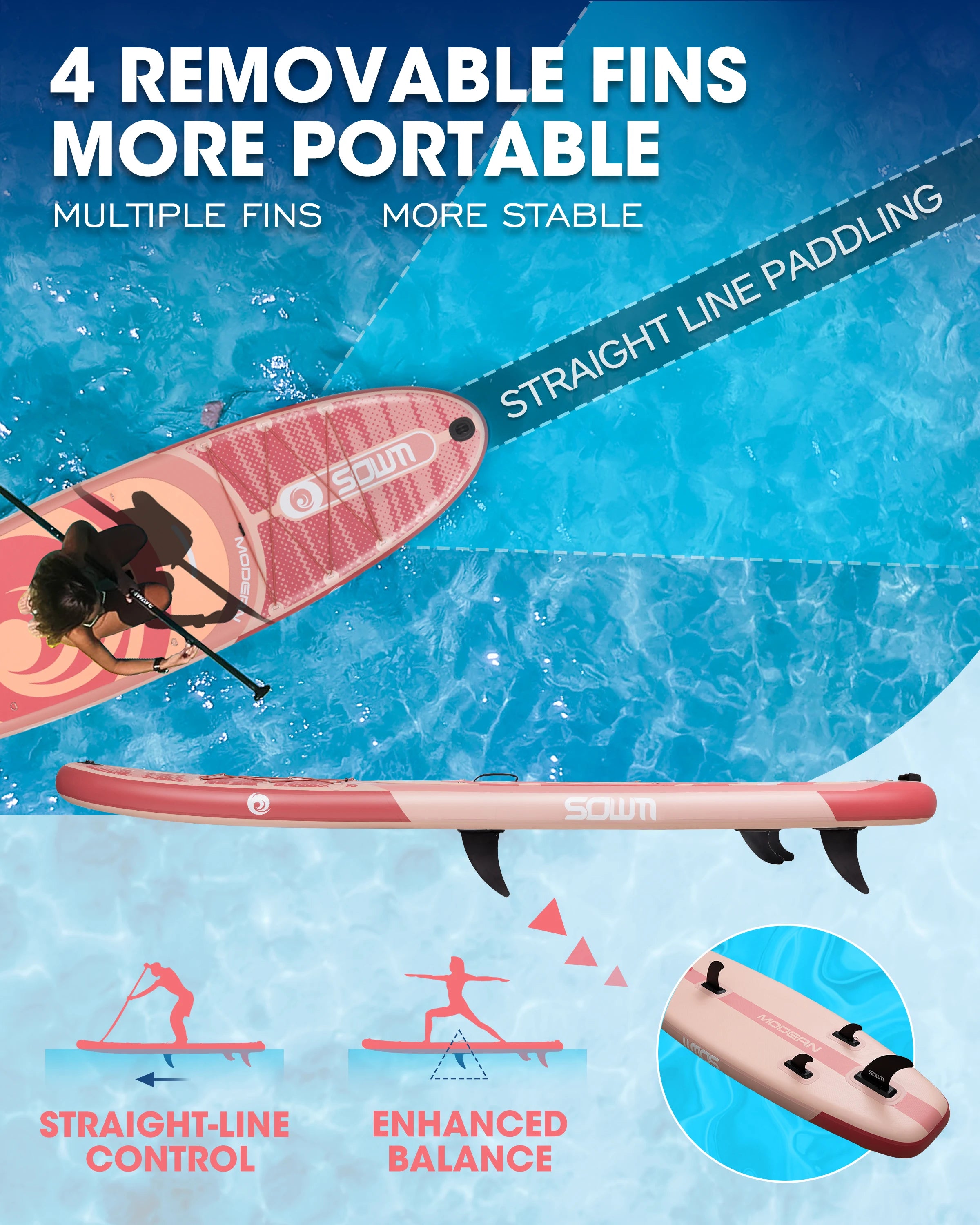 Free Shipping New Product Overseas Spot Inflatable sup 33'' Ultra Wide Stand up Paddle Board for All Skill Levels