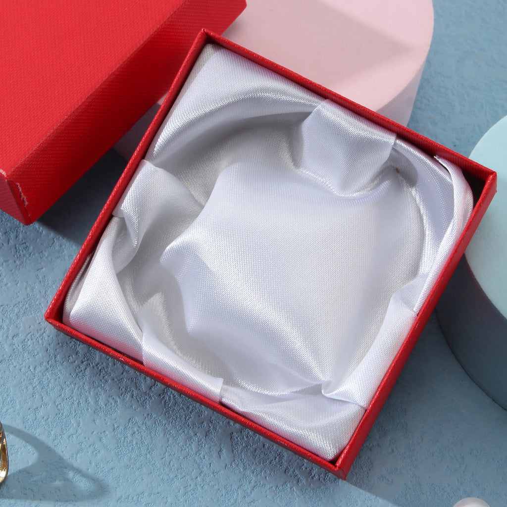 Square Rose Printed Jewelry Packaging Box Bracelet Necklace Storage Case Cardboard Gift Box Jewelry Organizer Case
