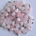 Free shipping hot-selling Good Quality  natural pink quartz  Irregular charm pendants 50pcs/lot wholesale free shipping
