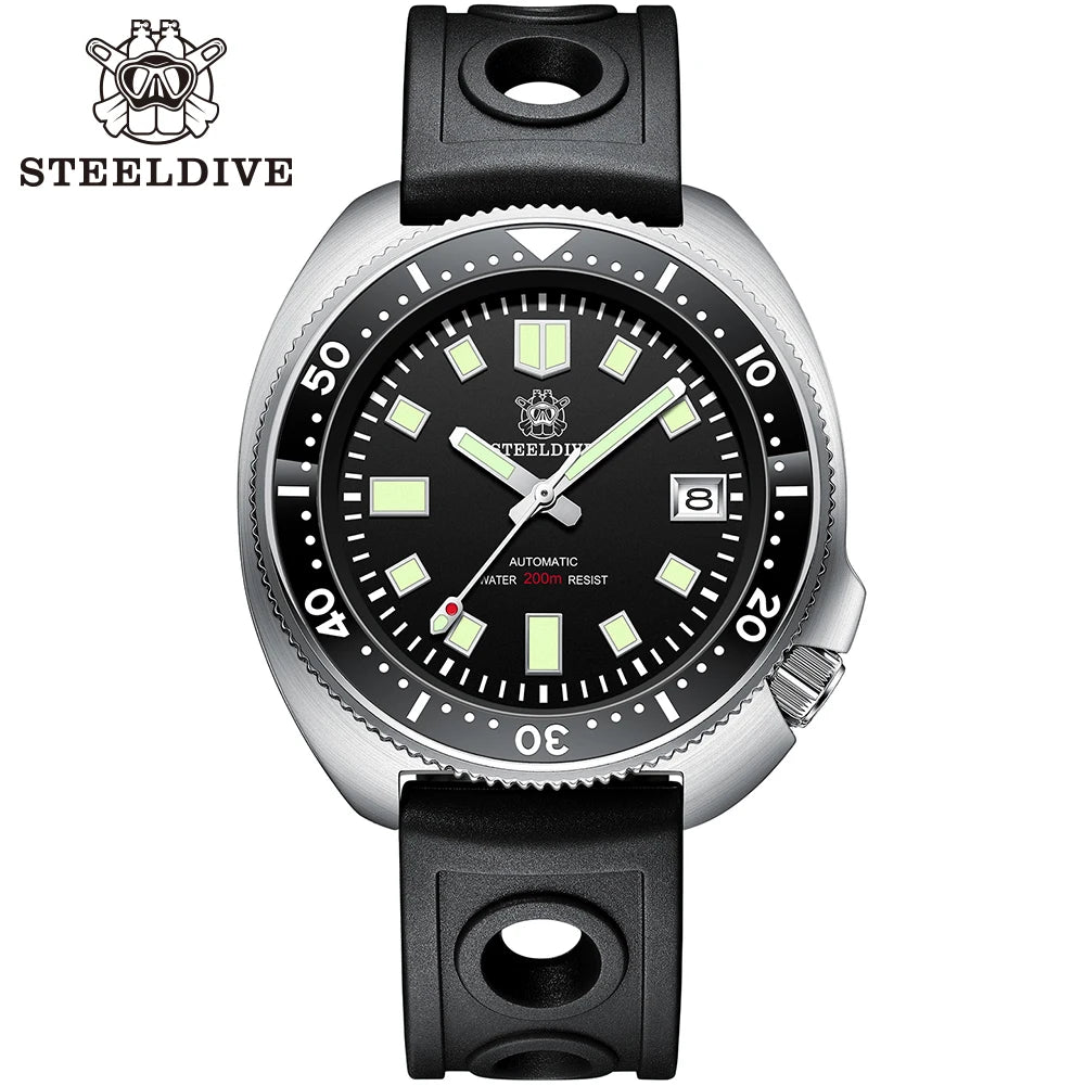 SD1970 Stock Supply Men Mechanical Watch Diving Wristwatch 200 Merter Water Resistance Stainless Steel Watch Relojes Hombre 2024