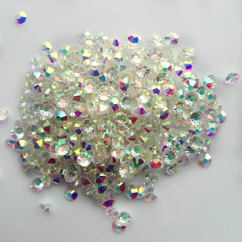 YANRUO 2058NOHF Flatback All Sizes Crystal Rhinestones Stones Nail Clothes for Needlework DIY Crafts Decor Gems