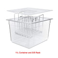Stainless Steel Sous Vide Rack and 11L Sous Vide Cooker Containers Detachable Dividers Separator for Immersion Circulators