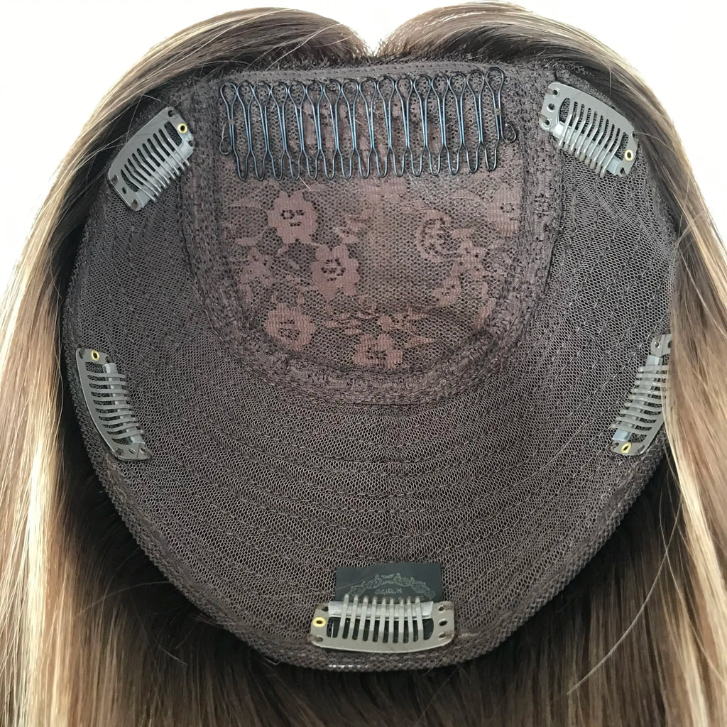 Kosher Certifications Factory Discounted Natrual Color European Raw Human Hair with Silk Jewish Topper Kippa Fall