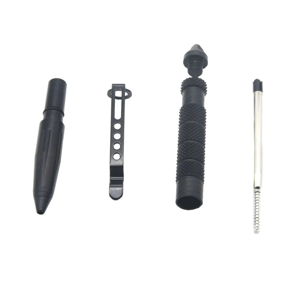 2 PCS Defence Tactical Pen Aviation Aluminum Anti-skid Military Tactical Pen Glass Breaker Pens Selfe Defence EDC Outdoor Tools