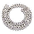 Luxury Men Hiphop Jewelry 16mm Gold Rhodium Plated Copper 5A Baguette CZ Zircon Iced Out Miami Cuban Link Chain Necklace
