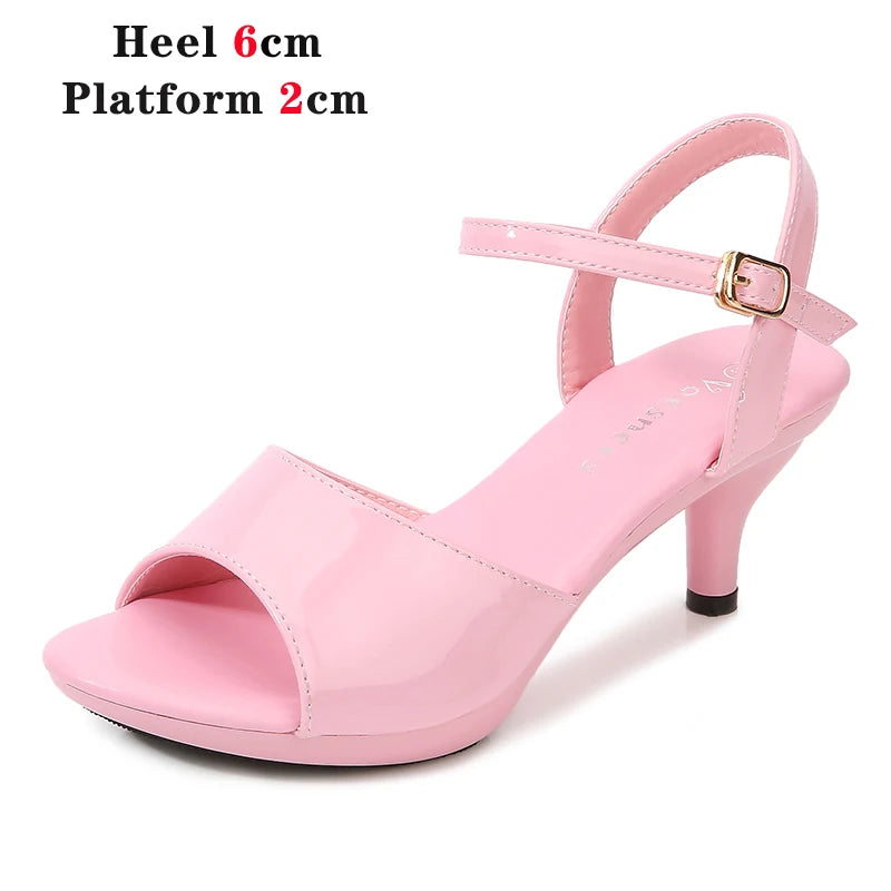 Sandals Women Shoes Big Size 43 Thin Heels Summer Candy Color Peep Toe High Heels Sexy Nightclub Party Slides Cross-Strap Shoes