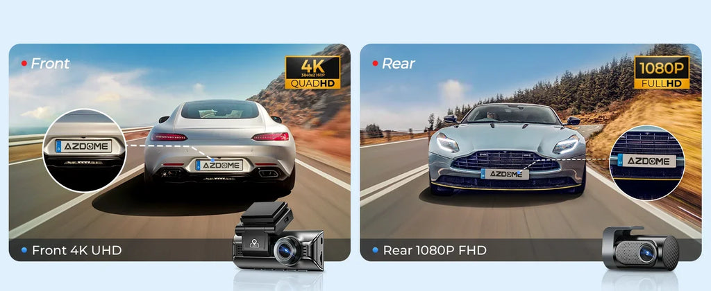 AZDOME M550 PRO HD 3 Lens Adas Wifi GPS Front Rear 4K Dash Cam IPS Screen Car Dash Black Box DVR Video Camera for Audi