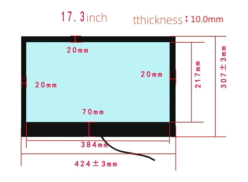 Advertising Screen Transparent LCD Display 17.3inch Transparent LCD Screen