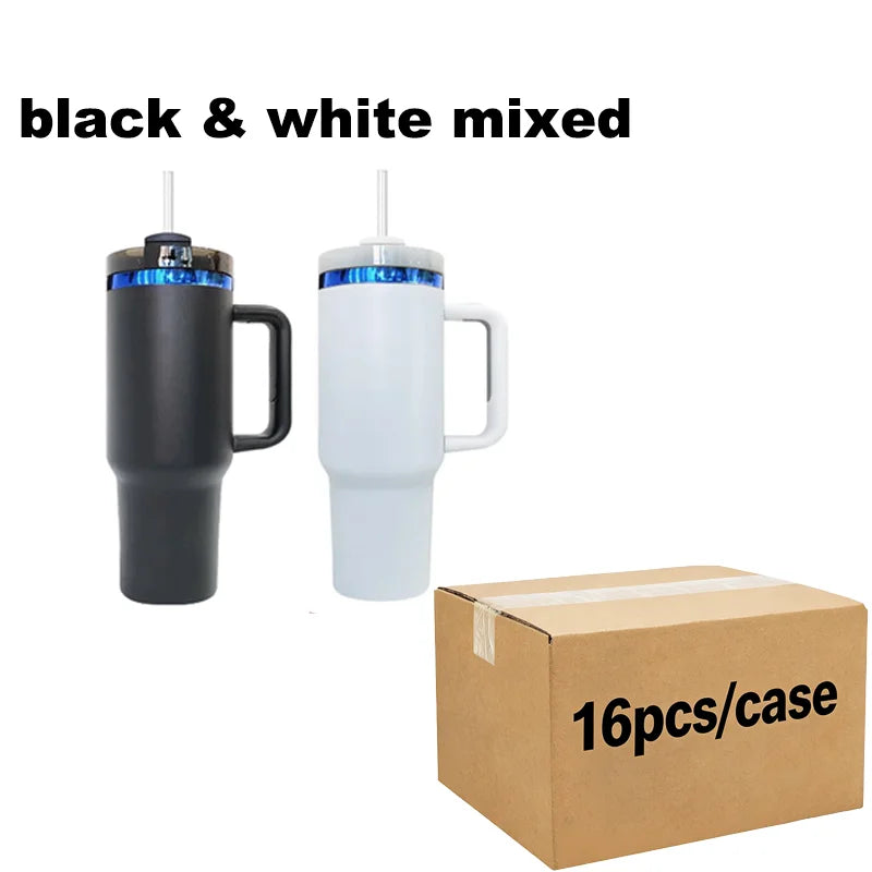 US in Stock Rainbow Plated 40oz insulated Steel Tumbler with Leak-Proof Lid for Secure Carry Anywhere