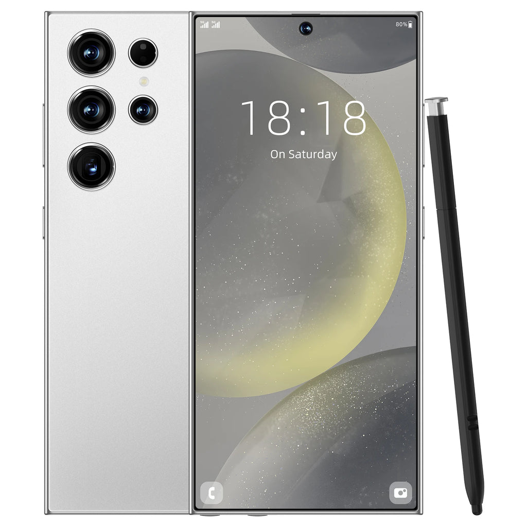 Samsum S24 Ultra Smartphones 8+256GB 5G Dual SIM Original CPU Octa Core HD Screen Resolution LTE Cellular Mobile Phone