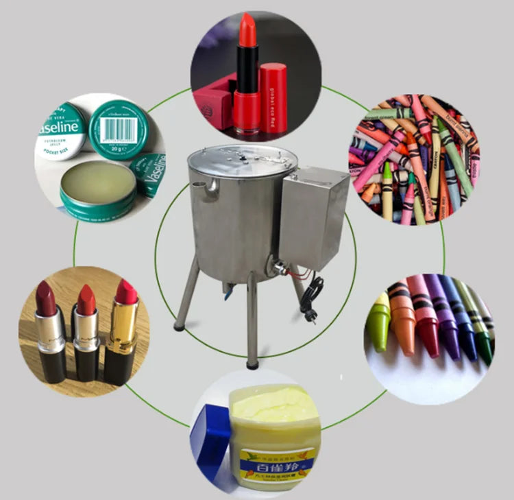 15L Manual Lip Balm Heating Mixing Equipment Lip Gloss Lipstick Filling Machine