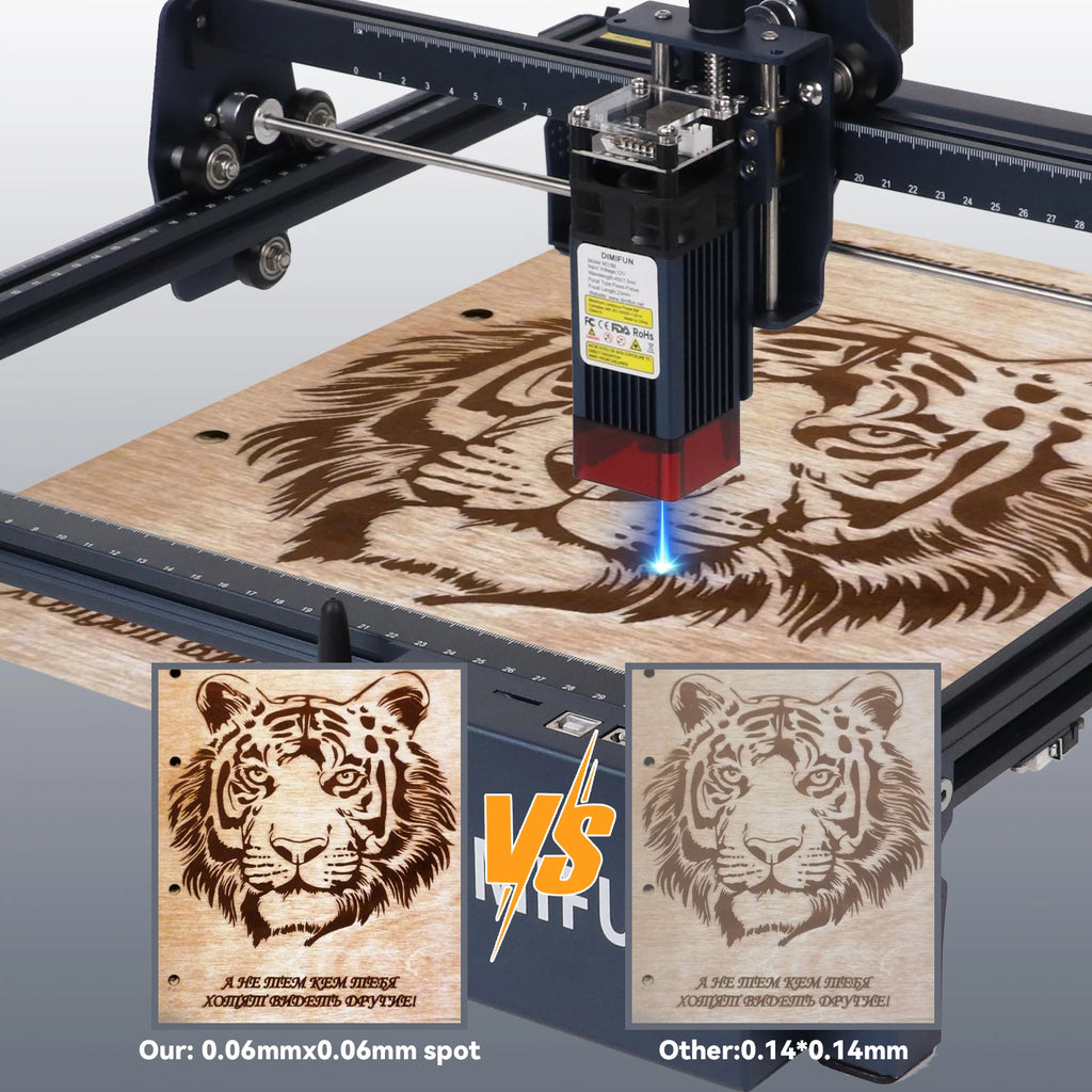 Desktop Laser Engraver for Beginners, with Safety Glasses & Offline Controller, Perfect for Wood/Leather/Paper DIY at Home