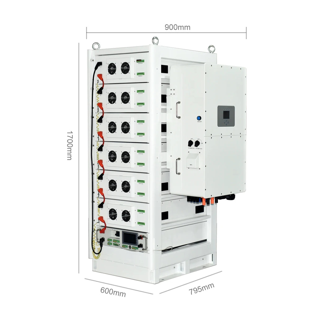 OEM HV LIfePO4 Lithium Battery 614V 314Ah 280Ah ESS Industry Commercial 193Kwh 172Kwh with Inverter 25Kw 30Kw 50Kw All-In-One