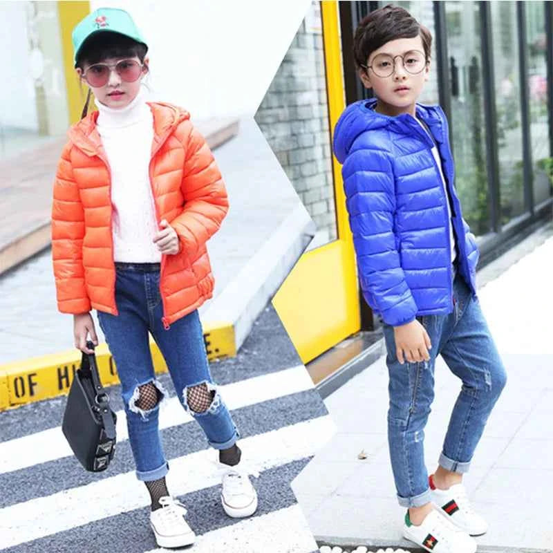 2-12 Years Autumn Winter Kids Down Jackets For Girls Children Clothes Warm Down Coats For Boys Toddler Girls Outerwear Clothes