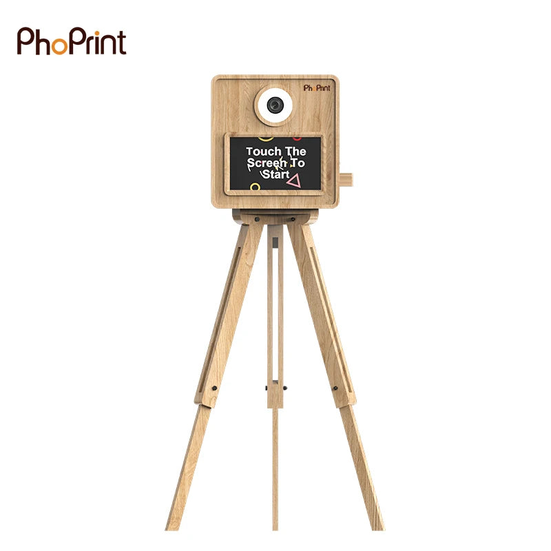 Portable Touch Screen Light Weight Instant Printing Dslr Vintage Photo Booth Machine for Party