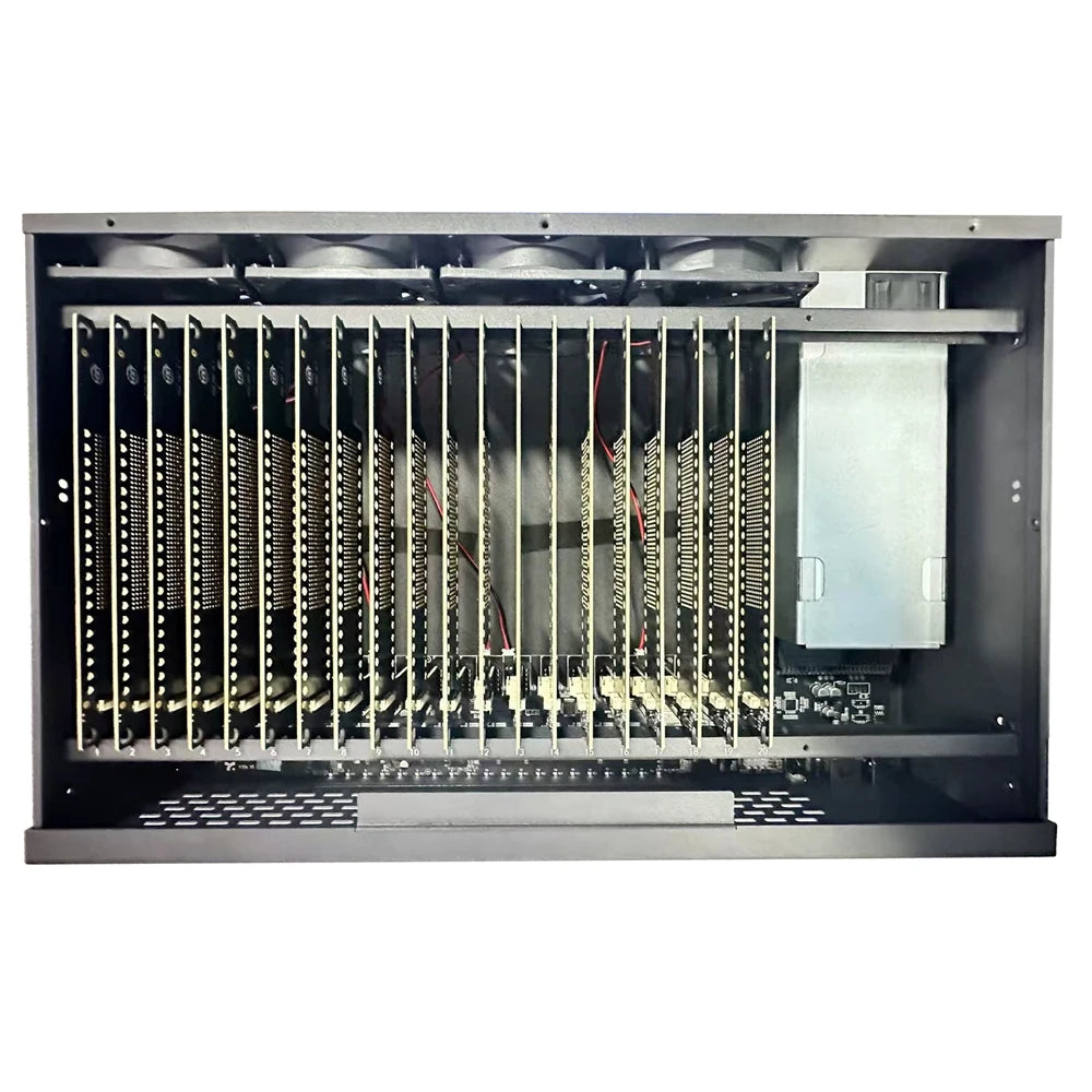 P30 Box Case HUB WiFi OTG Dual Cut Phone Case with Built-in Fans 20 Port Shell Motherboard Complete Set 110-240V Power Supply