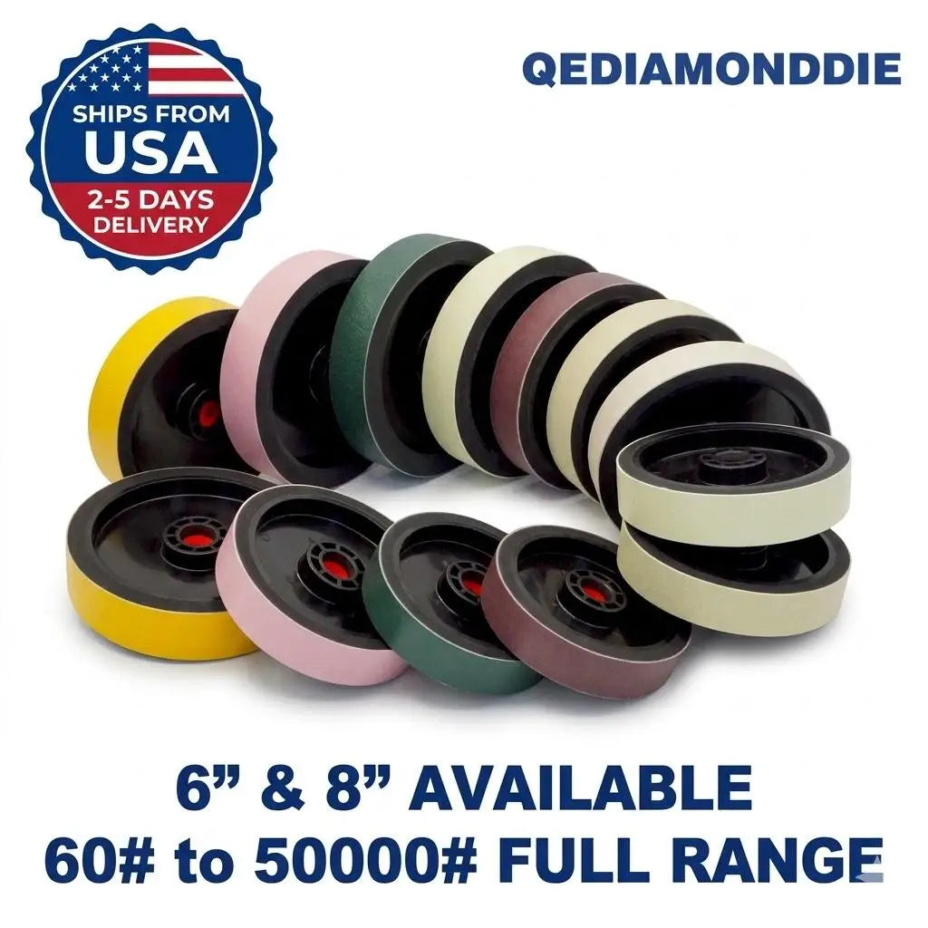 US Stock 6inch 150mm Soft Resin Diamond Polishing Wheel Delivery Within 2-3 Days Nova Lapidary Grinding Wheel for Gemstone Agate