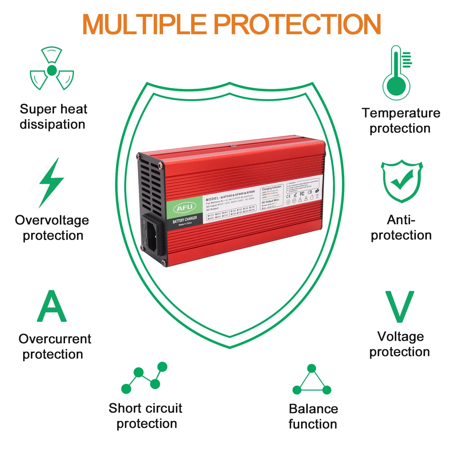 Factory Direct Float Charge 55.2V 55.8V Lead Acid Battery Charger With Cooling Fan 5A 48V Lead Acid Battery Charger