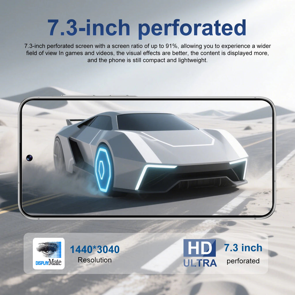 Brand New A56 5G Smartphone 7.3 Inch Face Unlock 16GB+1TB Android 14 72+108MP HD Camera Dual Card Shockproof CDMA Gaming Phone
