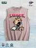 I Hate Mornings Cartoon Graphic Washed Vest US Warehouse 3 Colors Cotton Tank