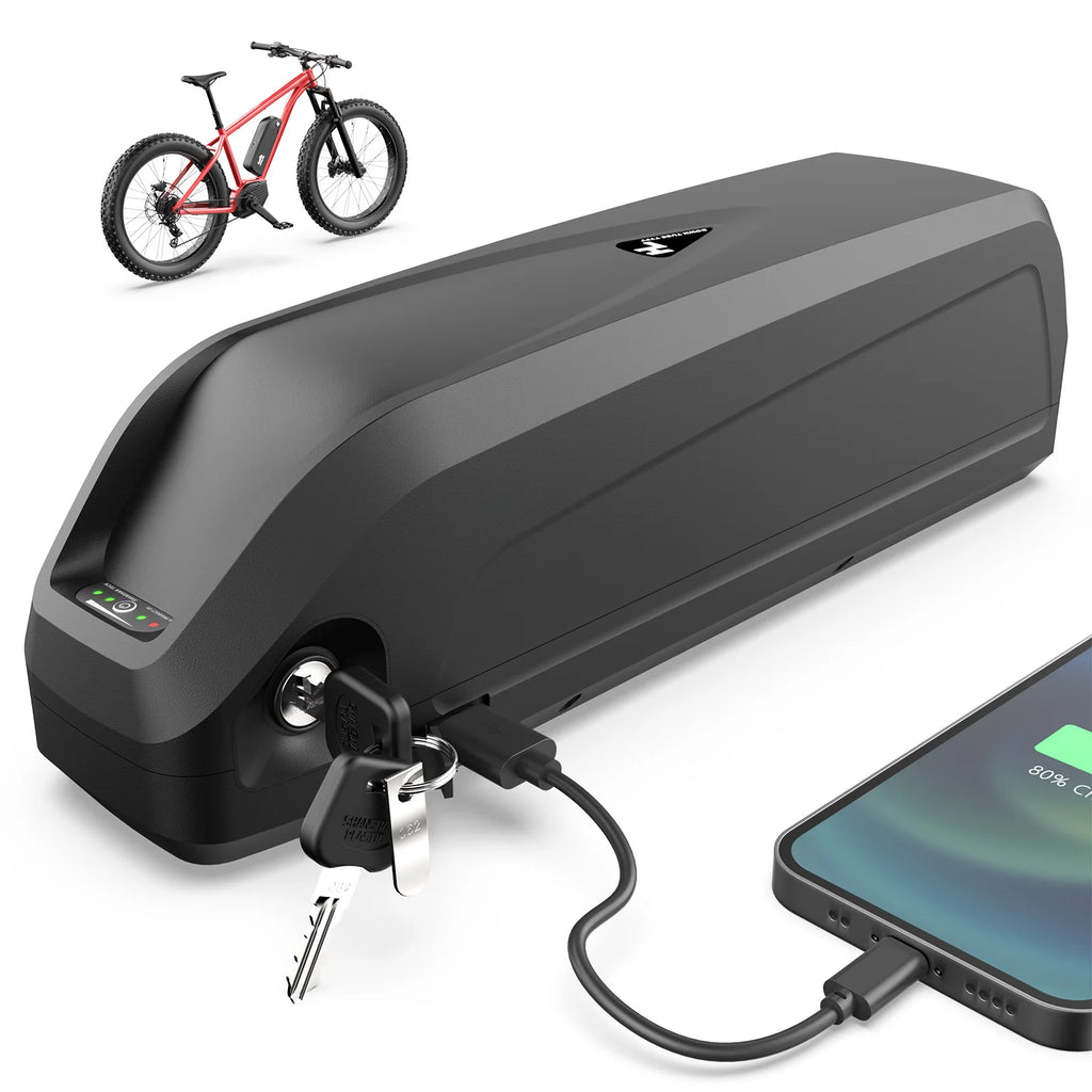 US STOCK 48v 20ah Electric Motorcycle Battery Downtube Akku Fahrradbatterien with 3A Charger