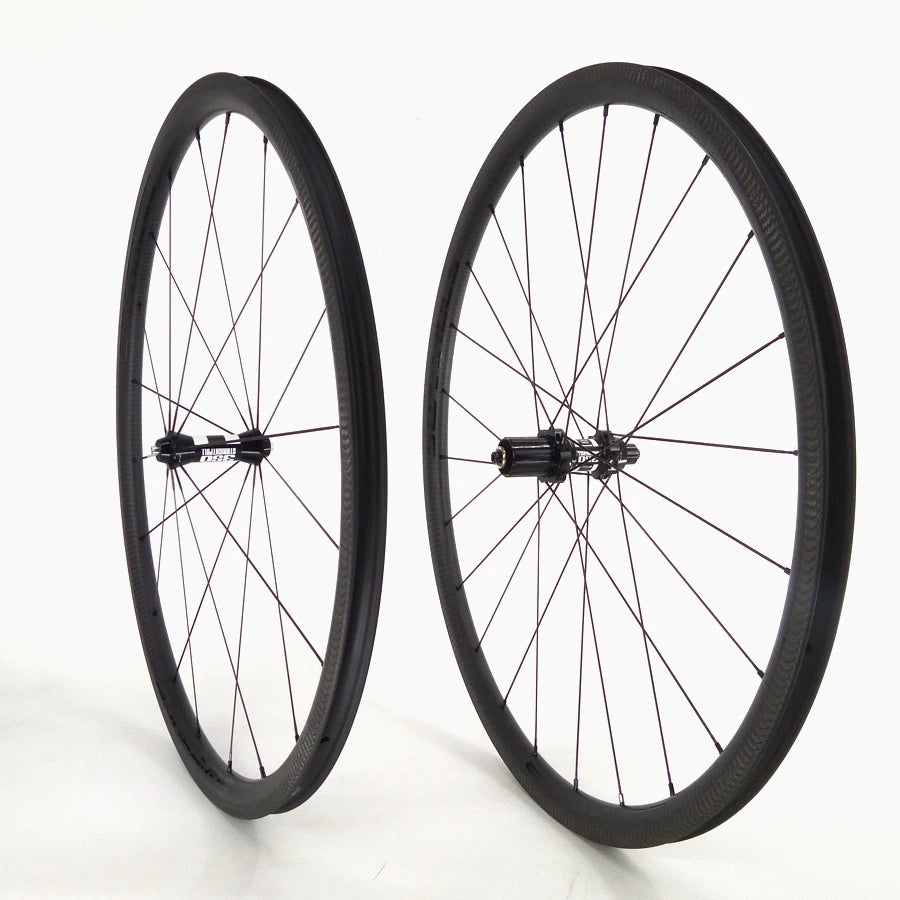 Factory Supply 30mm Rim Brake 26mm Wide Road Wheelset DT 350 Hub Sapim Spokes Tubeless Ready Clincher Tubular Carbon Bike Wheels